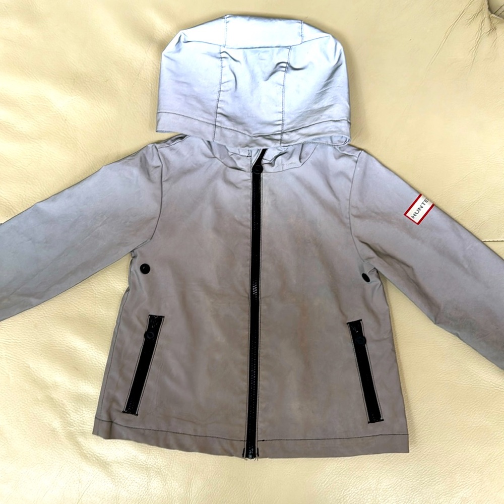 Silver reflective Hunter rain jacket